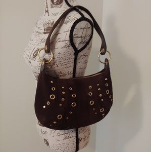 Valerie Stevens suede shoulder bag